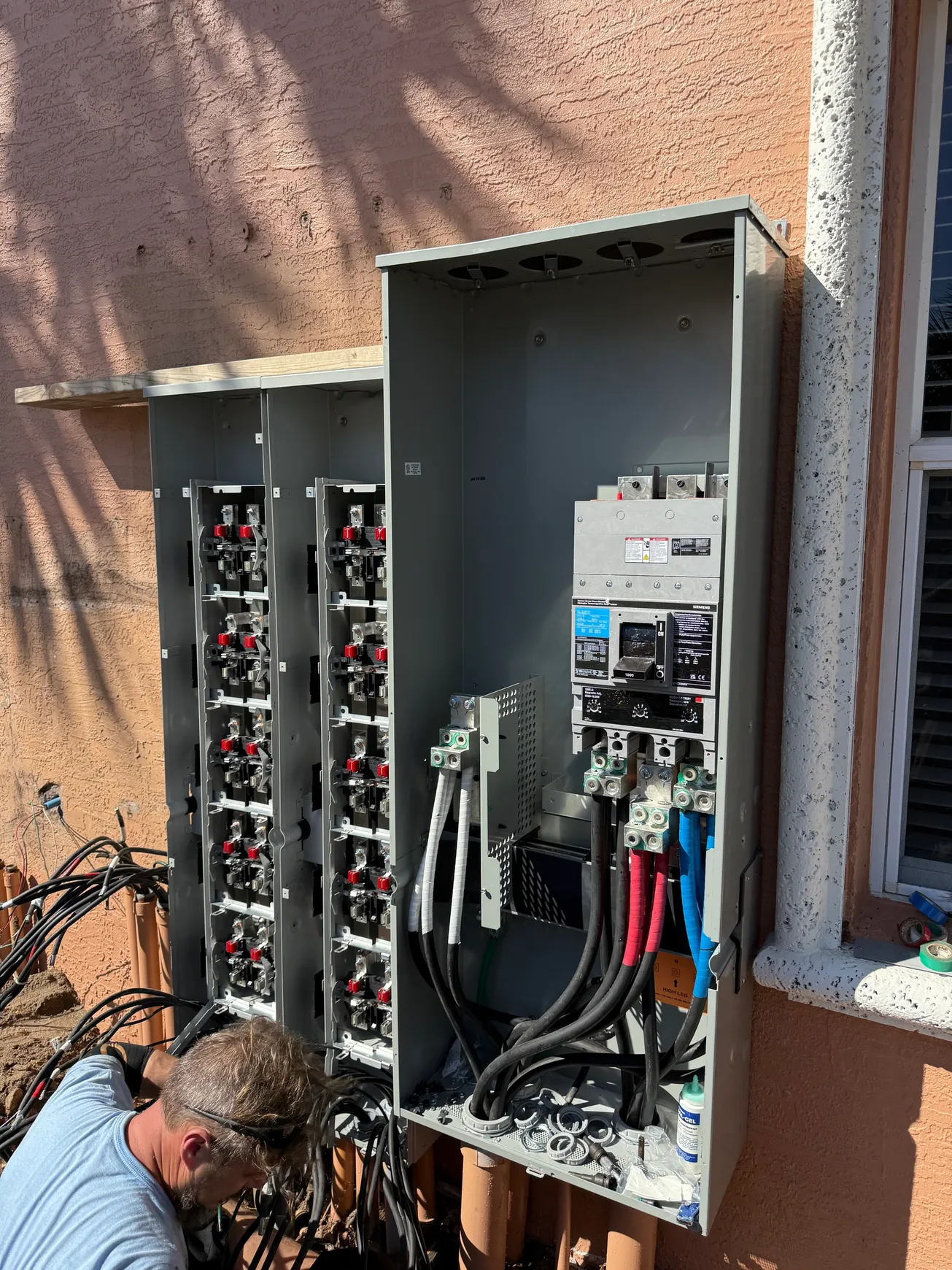 Electrical panel upgrade in progress at a DeLand home
