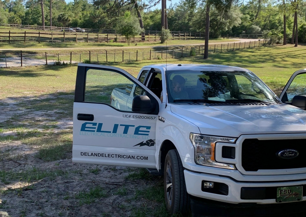 Elite Electrical Contracting work truck — licensed residential electrician in DeLand, FL